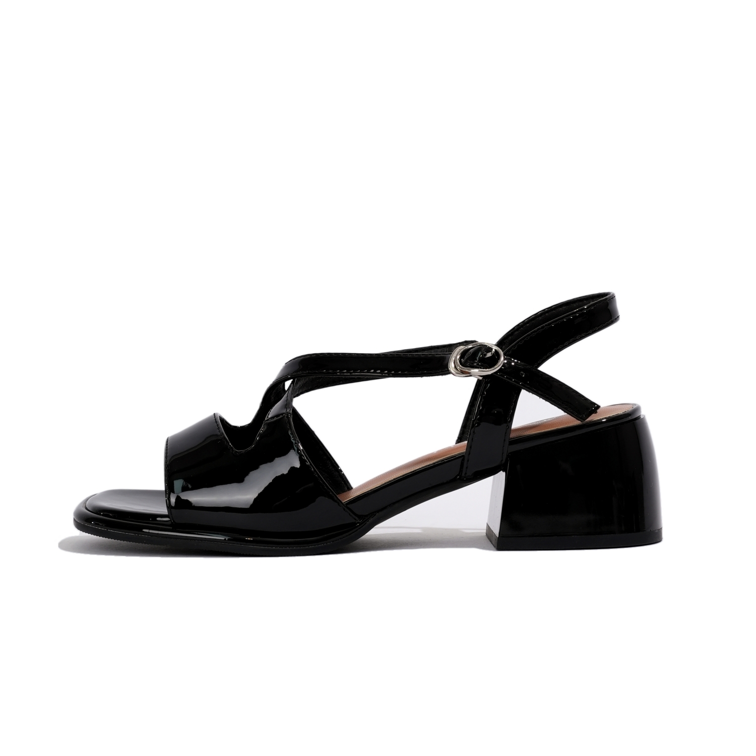 Shoe lady Женские сандалии на одной бляшке 5 см красные, цвет Red — фото 3