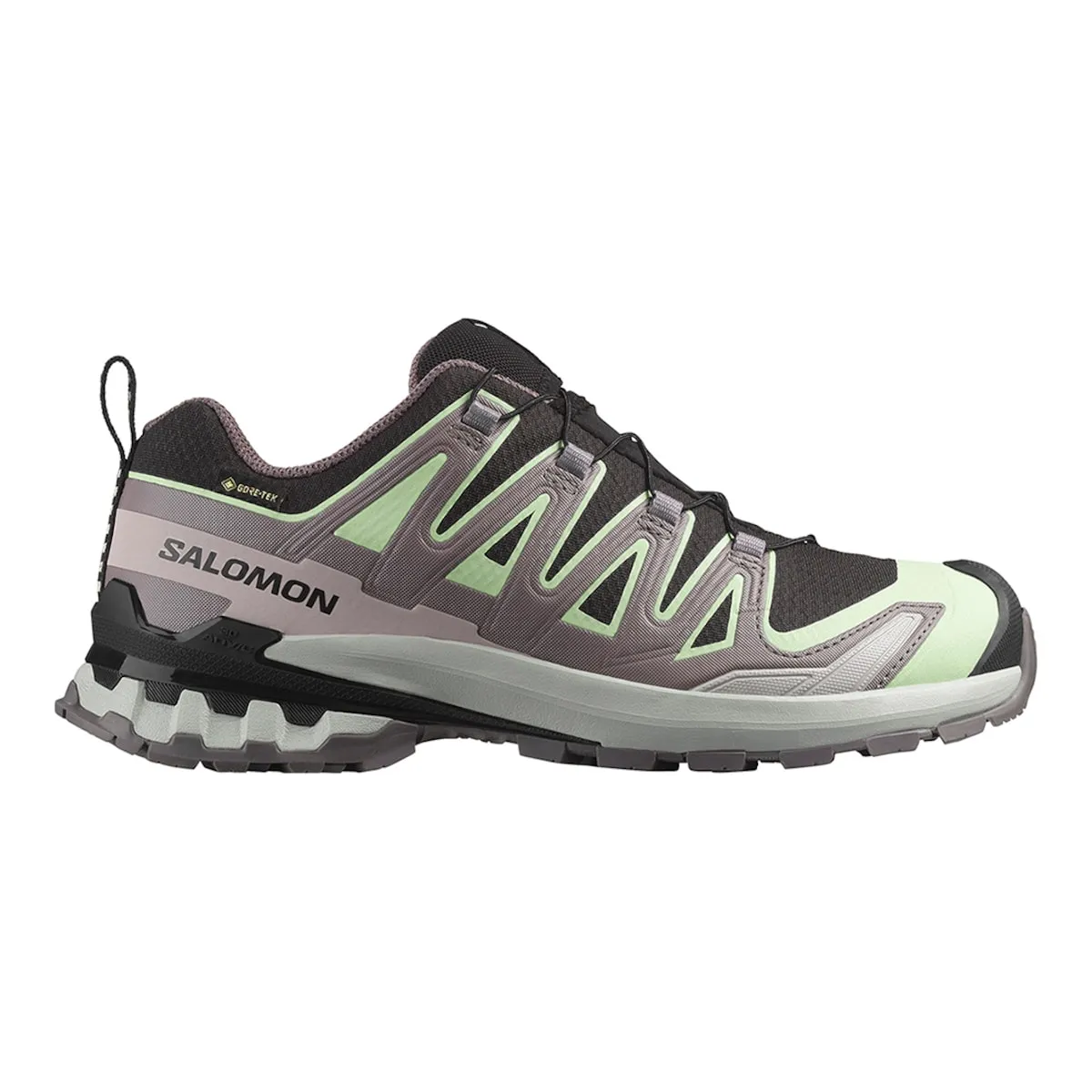 Женские трейловые кроссовки для бега XA PRO 3D V9 GTX W SALOMON Salomon, черный/зеленый