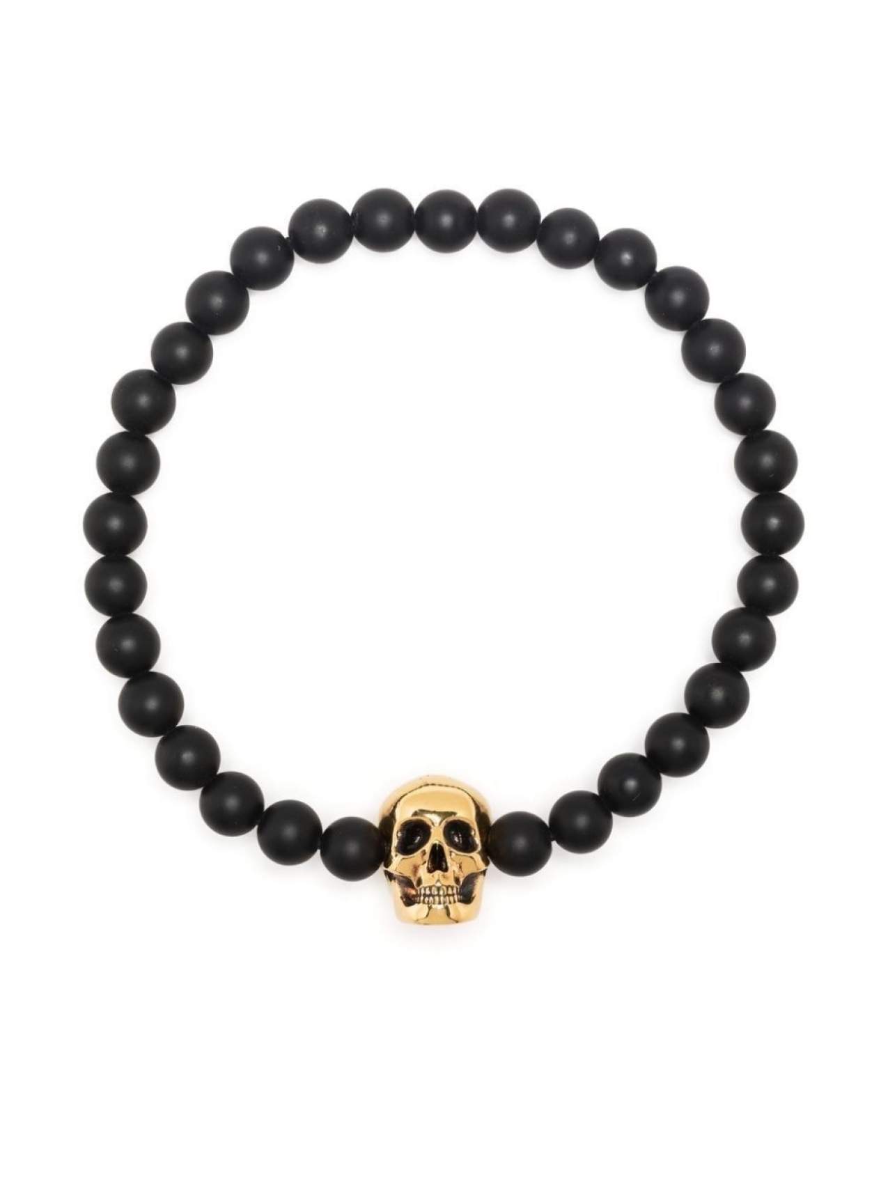 

Браслет с бусинами и подвеской Skull Alexander McQueen, черный