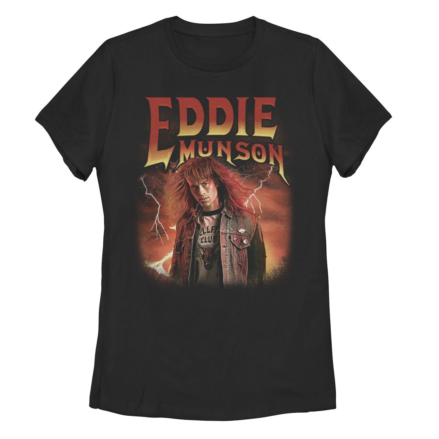 

Футболка с рисунком «Stranger Things» для юниоров Eddie Munson Hellfire Club Licensed Character
