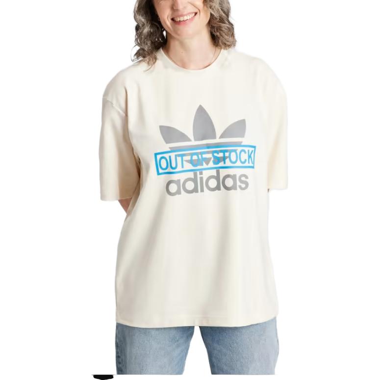 Clover X KSENIASCHNAIDER Коллекция Футболка с Опущенным Плечом Женская Цвет Ecru Adidas Originals — фото 2