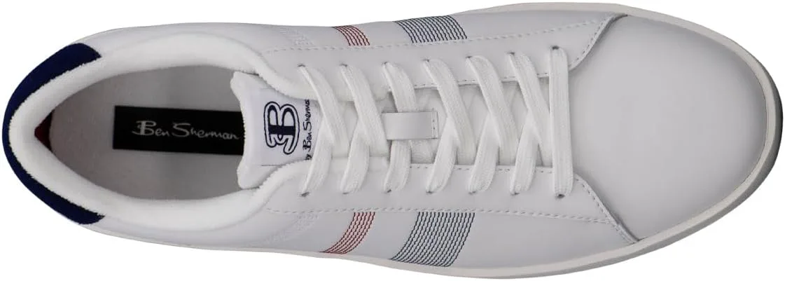 Кроссовки Ben Sherman Mens Boxwell, белый/темно-синий/красный — фото 4