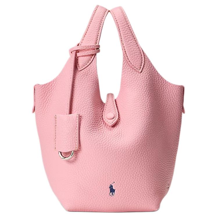 

Polo Ralph Lauren Кожаная женская сумка через плечо маленькая хлопковая конфетно-розовая