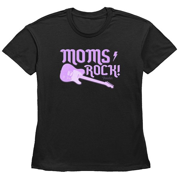 

Футболка с принтом Women's fender moms always rock basic fit Licensed Character