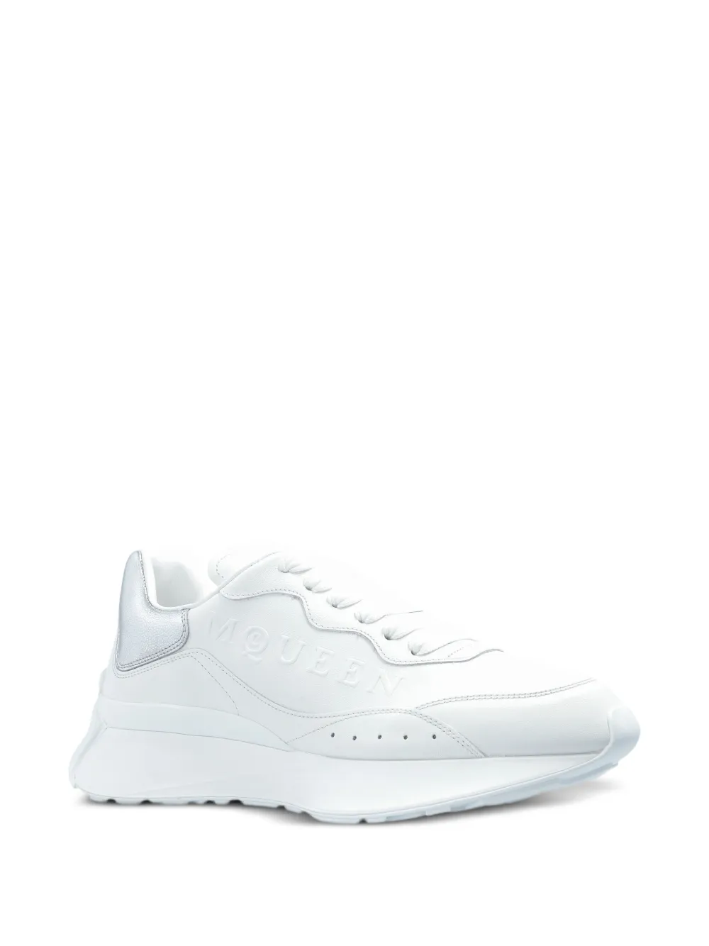 Кроссовки Sprint Runner из кожи с металлическими вставками Alexander McQueen, белый — фото 2