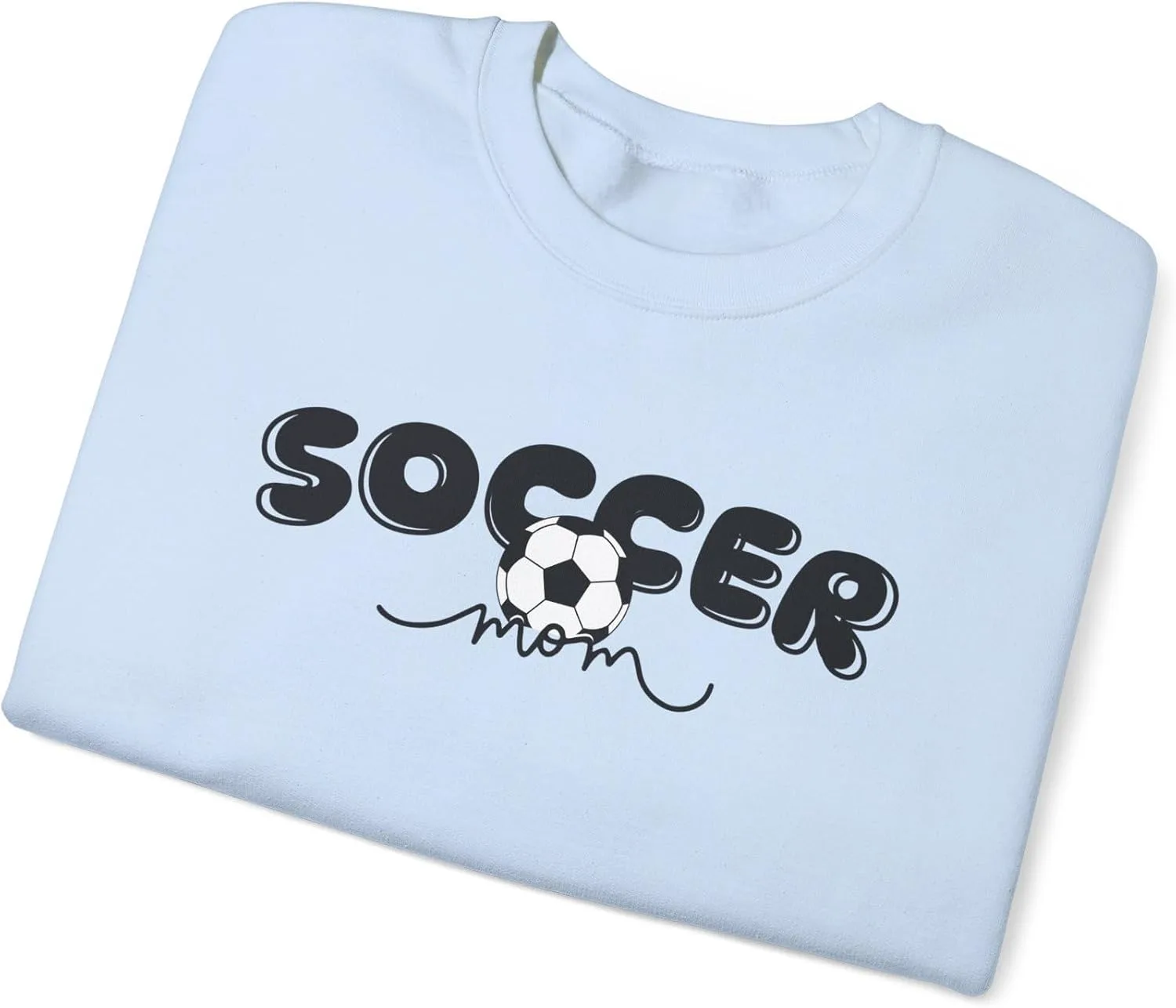 Свитшот Soccer Mom с именем на рукаве, уютный осенний подарок для спорта — фото 3