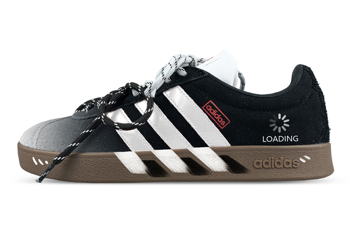 

Adidas ВЛ Корт 2.0 амортизирующие низкие скейтборд кроссовки унисекс черно-белые, цвет Black White