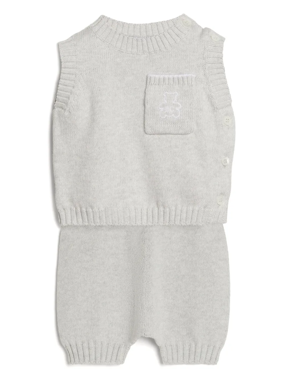 

Топ с вышитым логотипом Brunello Cucinelli Kids, серый