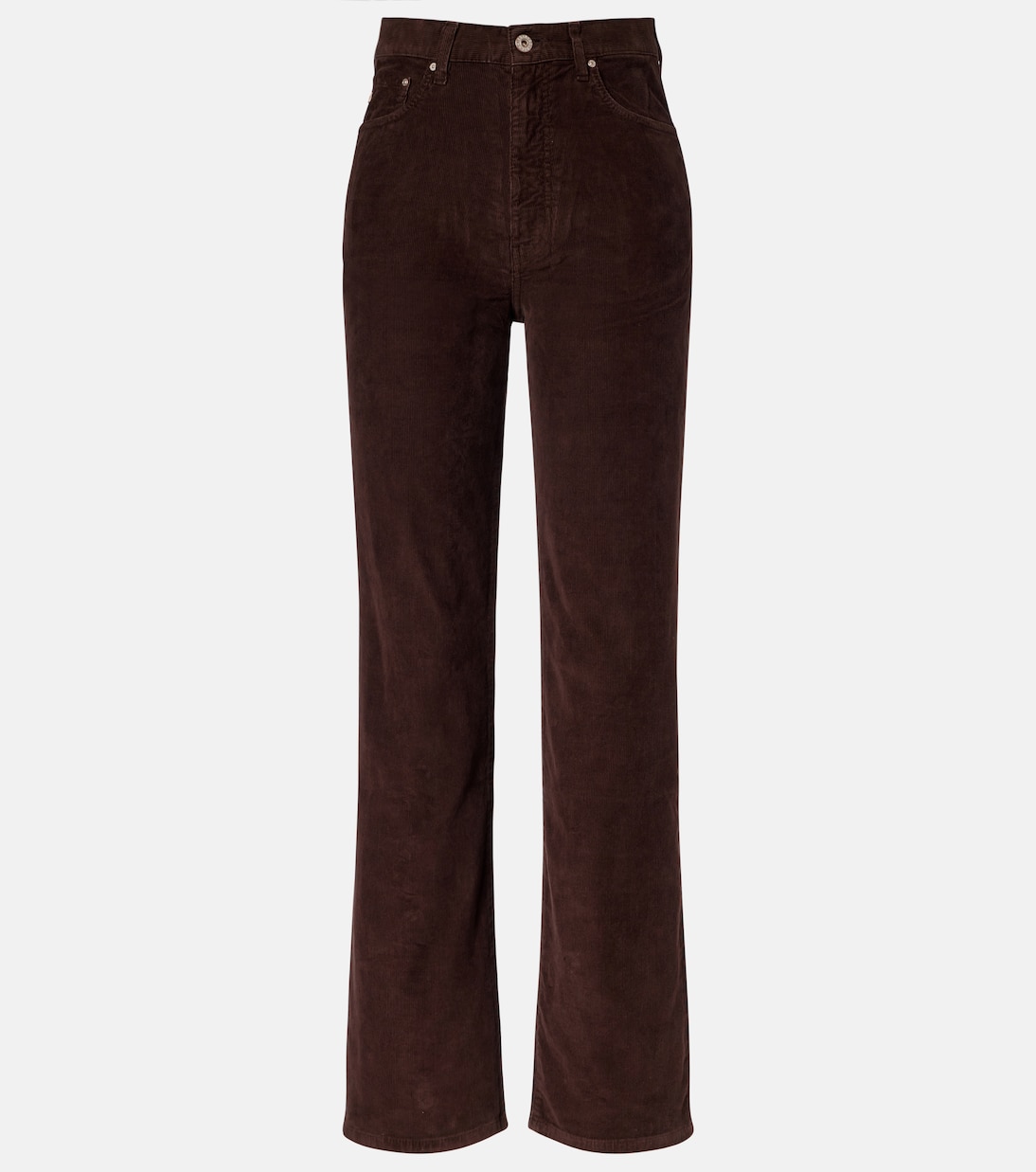 

Широкие вельветовые брюки Kora с высокой талией AG Jeans, кофе