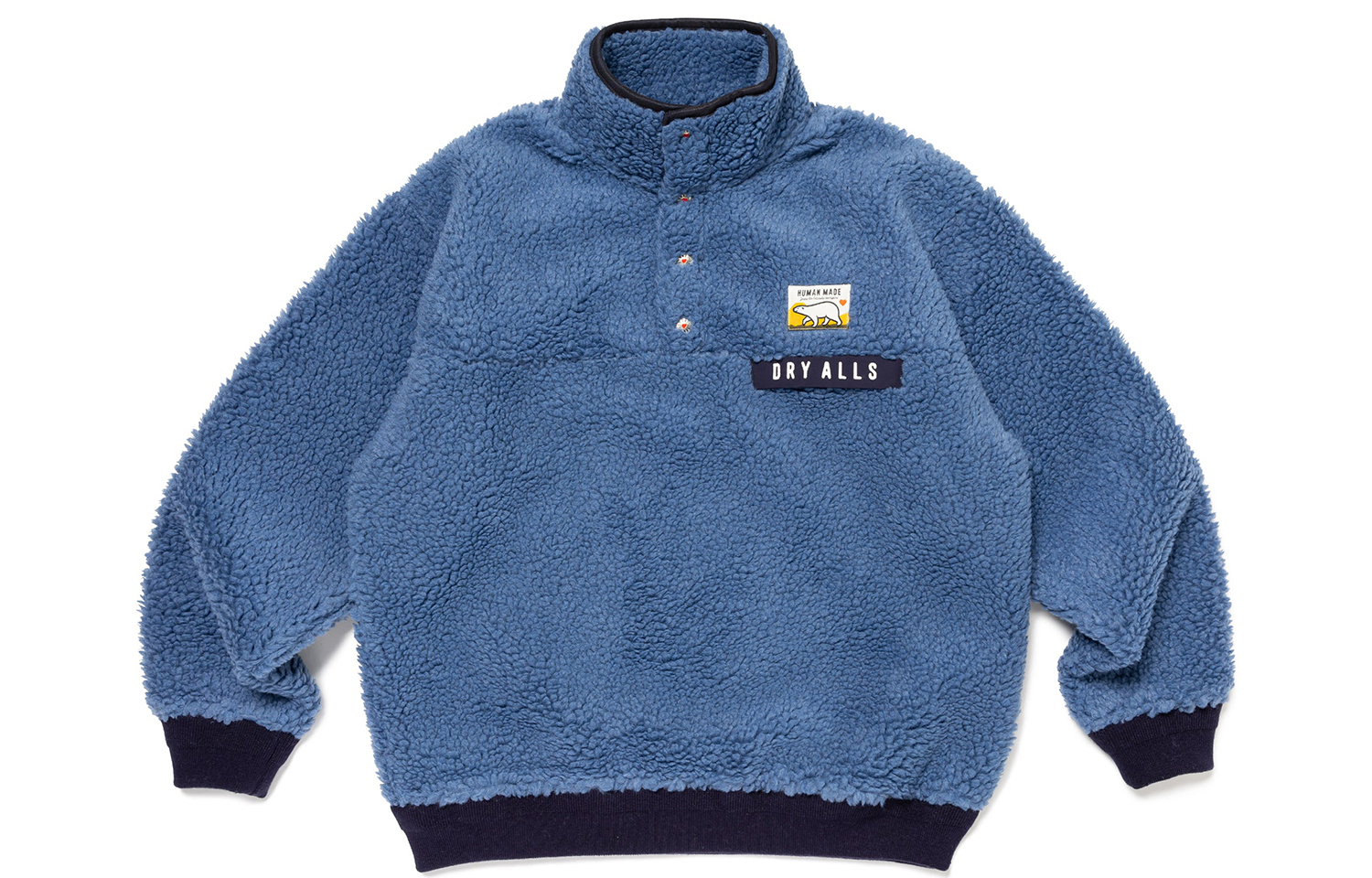 

Футболка с вышитым логотипом и высоким воротником HUMAN MADE, белая