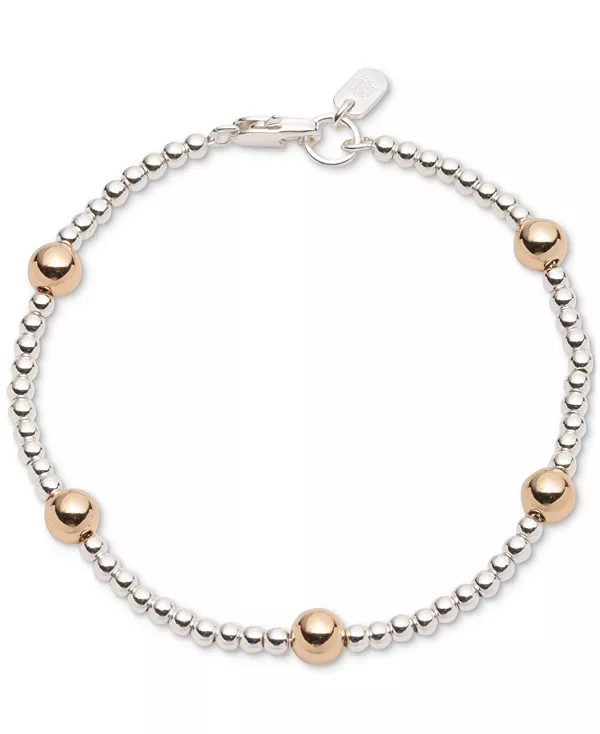 

Двухцветный гибкий браслет с бусинами Lauren Ralph Lauren, t-tone