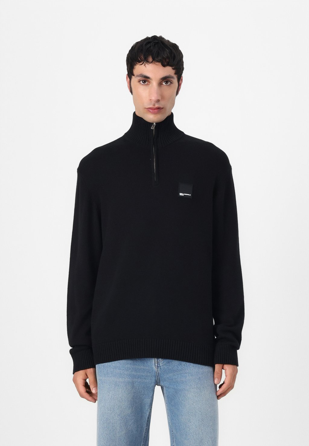 

Джемпер HALF ZIP SWEATER Karl Lagerfeld Jeans, черный