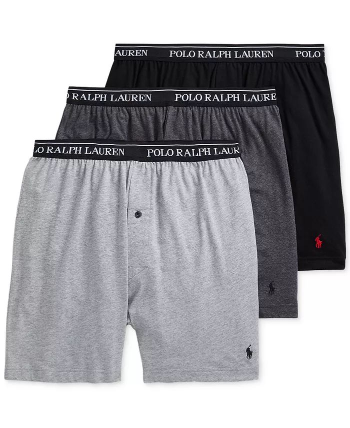 

Мужские боксеры Classic Knit из хлопка, 3 шт Polo Ralph Lauren, мультиколор