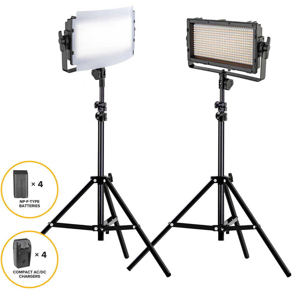 

Двухцветная светодиодная панель Genaray Spectro LED Essential 500IIB (комплект из 2 ламп с батарейками)
