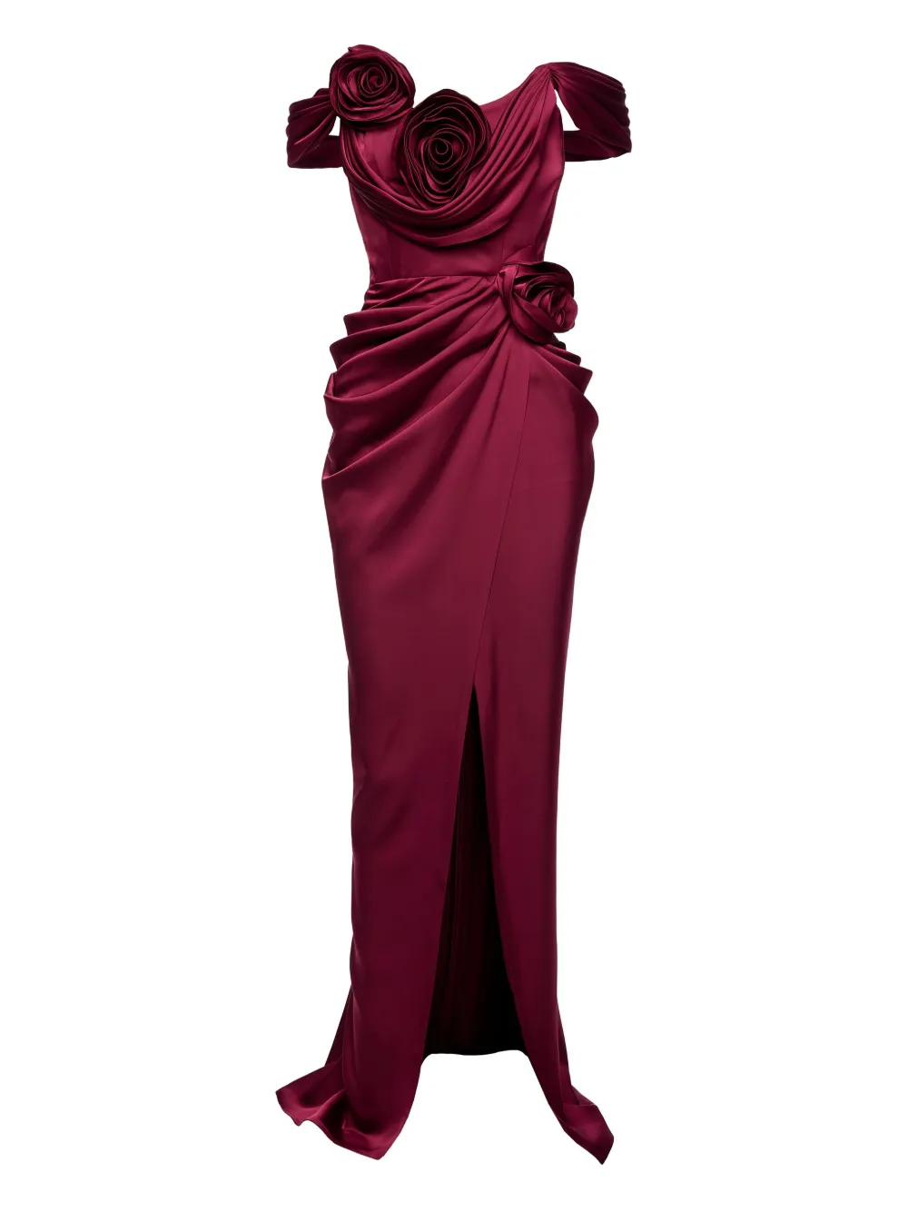 

Декорированное платье макси Ana Radu, красный