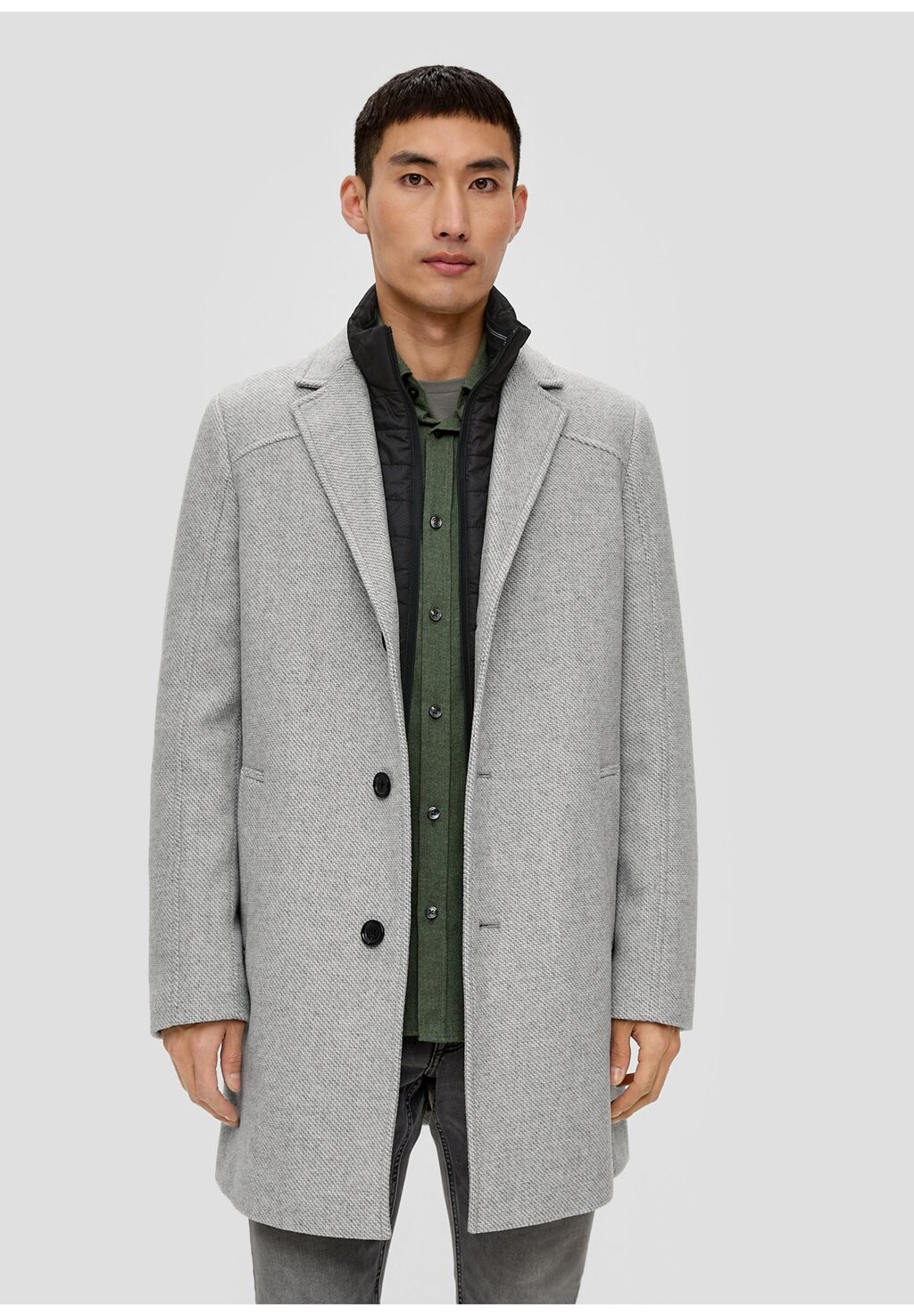 

Классическое пальто TWEED s.Oliver, цвет taubengrau