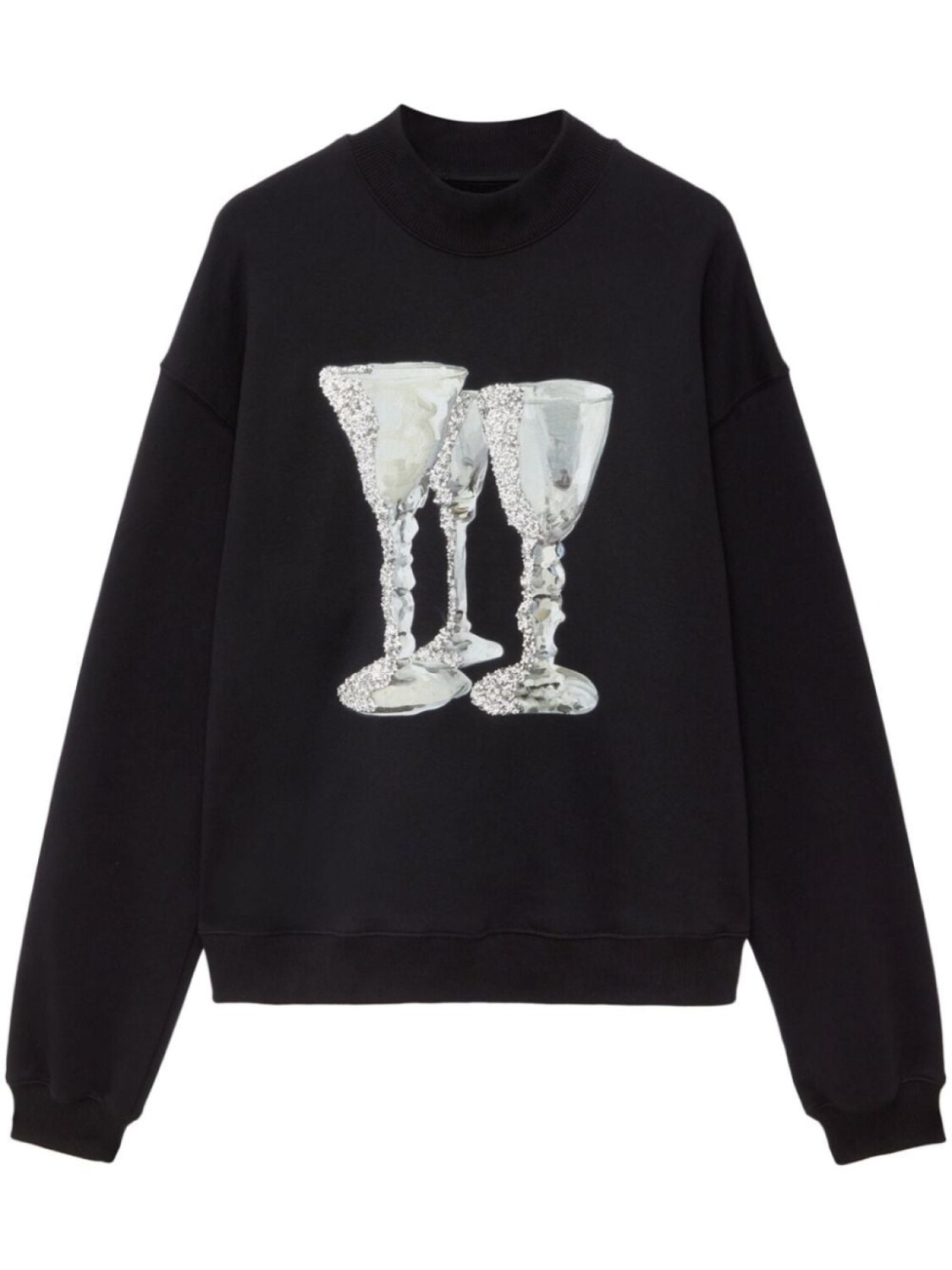 

MSGM толстовка со стразами, черный
