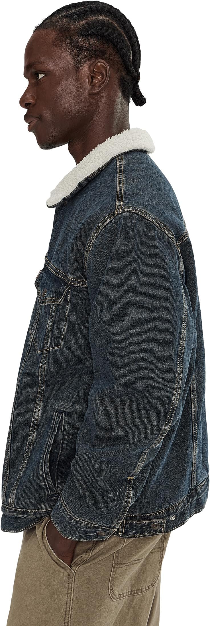 Мужская куртка Sherpa Trucker свободного кроя Levi's Mens, Night Shadows — фото 3