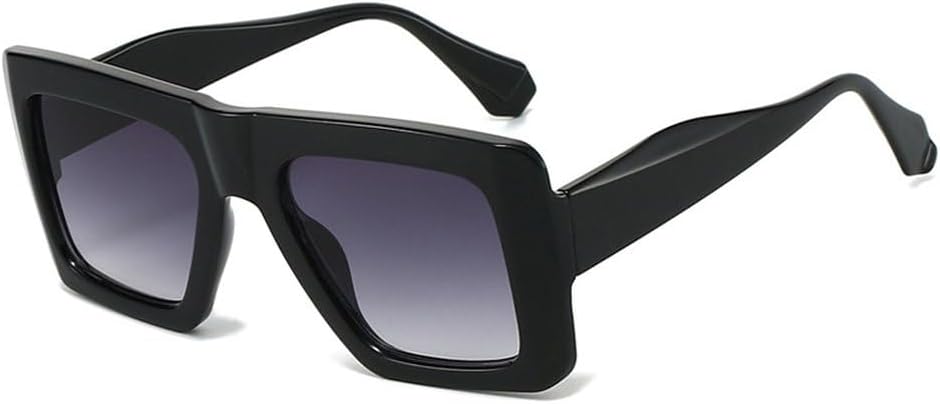 

Ретро большие квадратные солнцезащитные очки для женщин, модные градиентные очки с защитой от УФ-излучения UV400 для мужчин, панк-очки, желто-синие солнцезащитные очки SKFGNX, Black Gray Gradient