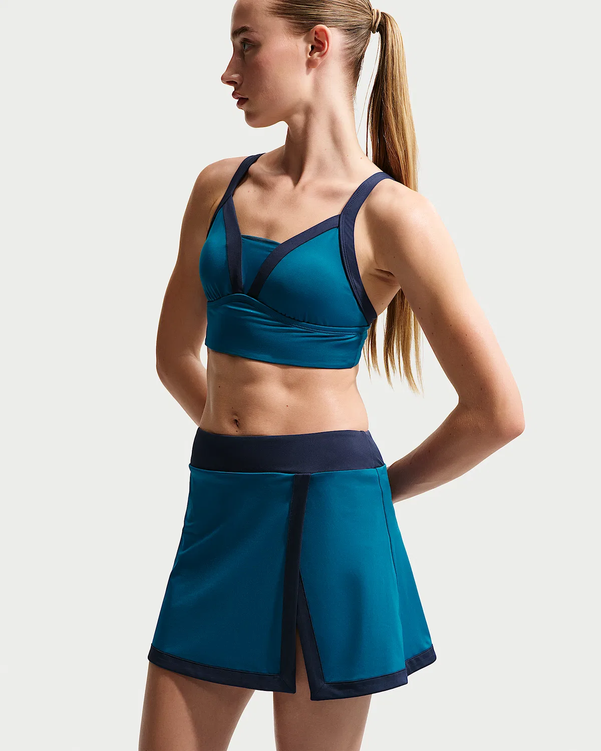 Женская юбка для плавания Nike Swim, Green Abyss — фото 2
