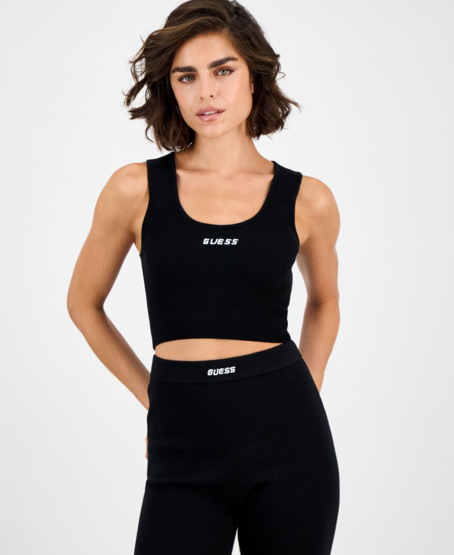 

Женский ребристый трикотажный бюстгальтер Flaminia GUESS, Jet Black A996