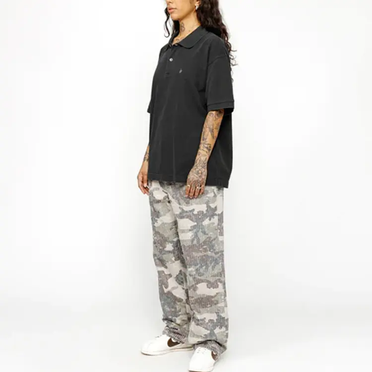 Рубашка-поло из пике с пигментным окрашиванием SS24 Drop2 Stussy, коричневый — фото 4
