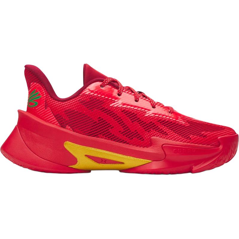 Under Armour Curry Series 7 Low top детские баскетбольные кроссовки Red Yellow Unisex — фото 3