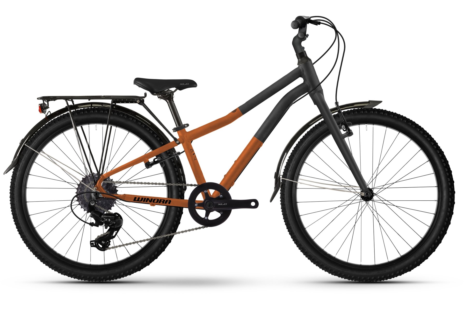

Детский велосипед Winora Dash 24 - 24 дюймов - Diamant - 2024, цвет Orange|Halloween Orange/Black Chalk