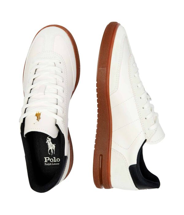 Туфли теннисные Polo Ralph Lauren кожаные, белый — фото 4