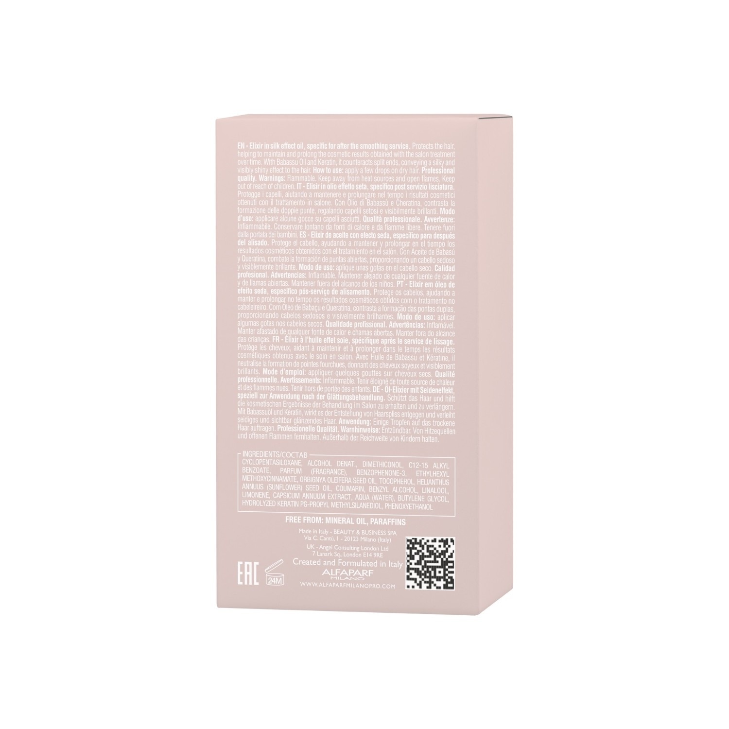 Масло для волос keratin therapy lisse design the oil Alfaparf Milano, объем 50 мл — фото 3