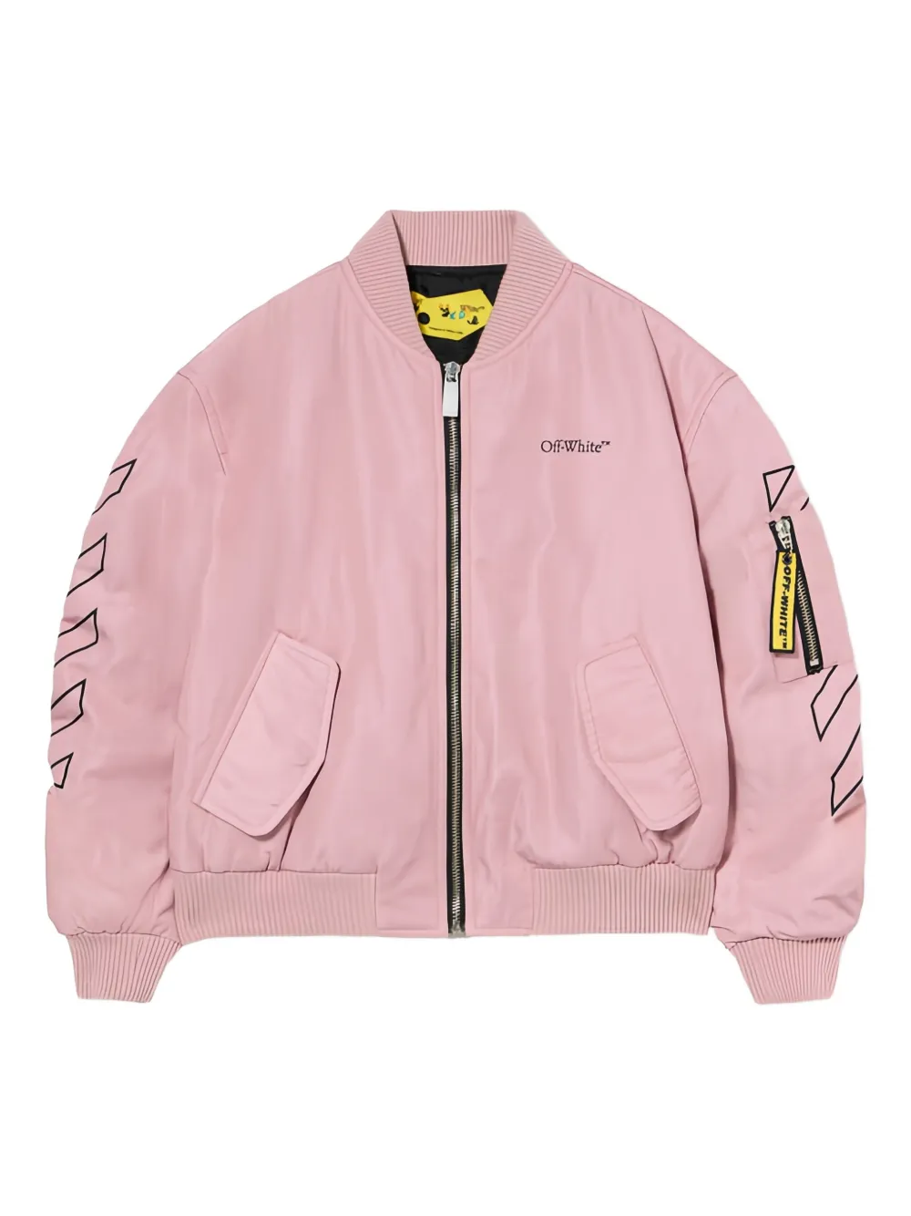 

Бомбер с логотипом OFF-WHITE KIDS, розовый