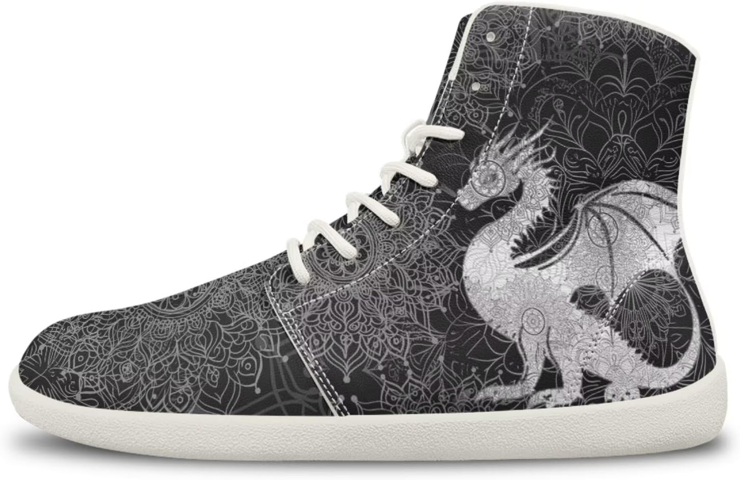 

Мужские кроссовки Dragon Print для бега, слипоны, высокие, для ходьбы, занятий в спортзале, тенниса и спорта Ecaestolph, черный