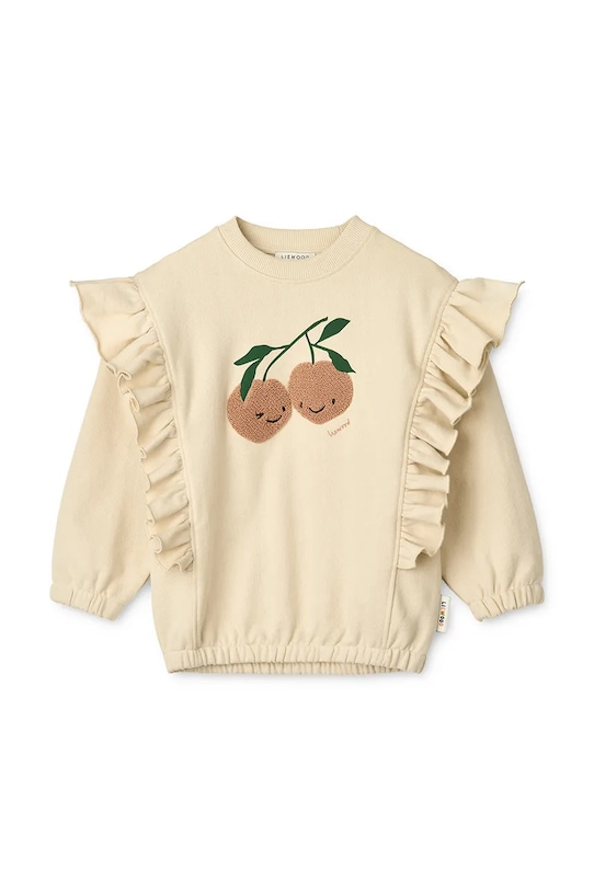 

Детская хлопковая толстовка Marcella Placement Sweatshirt Liewood, бежевый