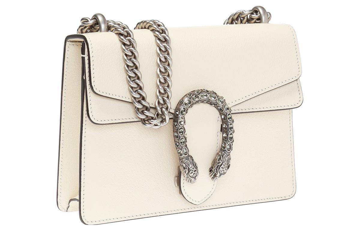 Сумка Gucci Dionysus из белой кожи — фото 2