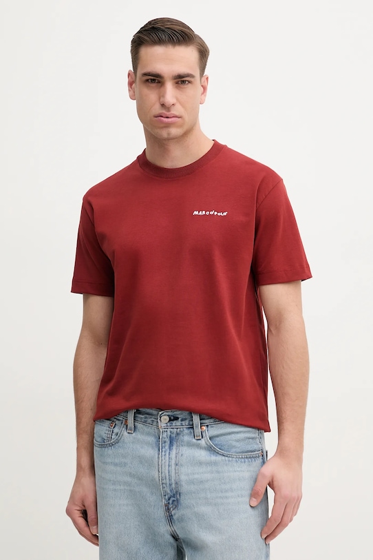 

Хлопковая футболка Marc O'Polo, бордовый