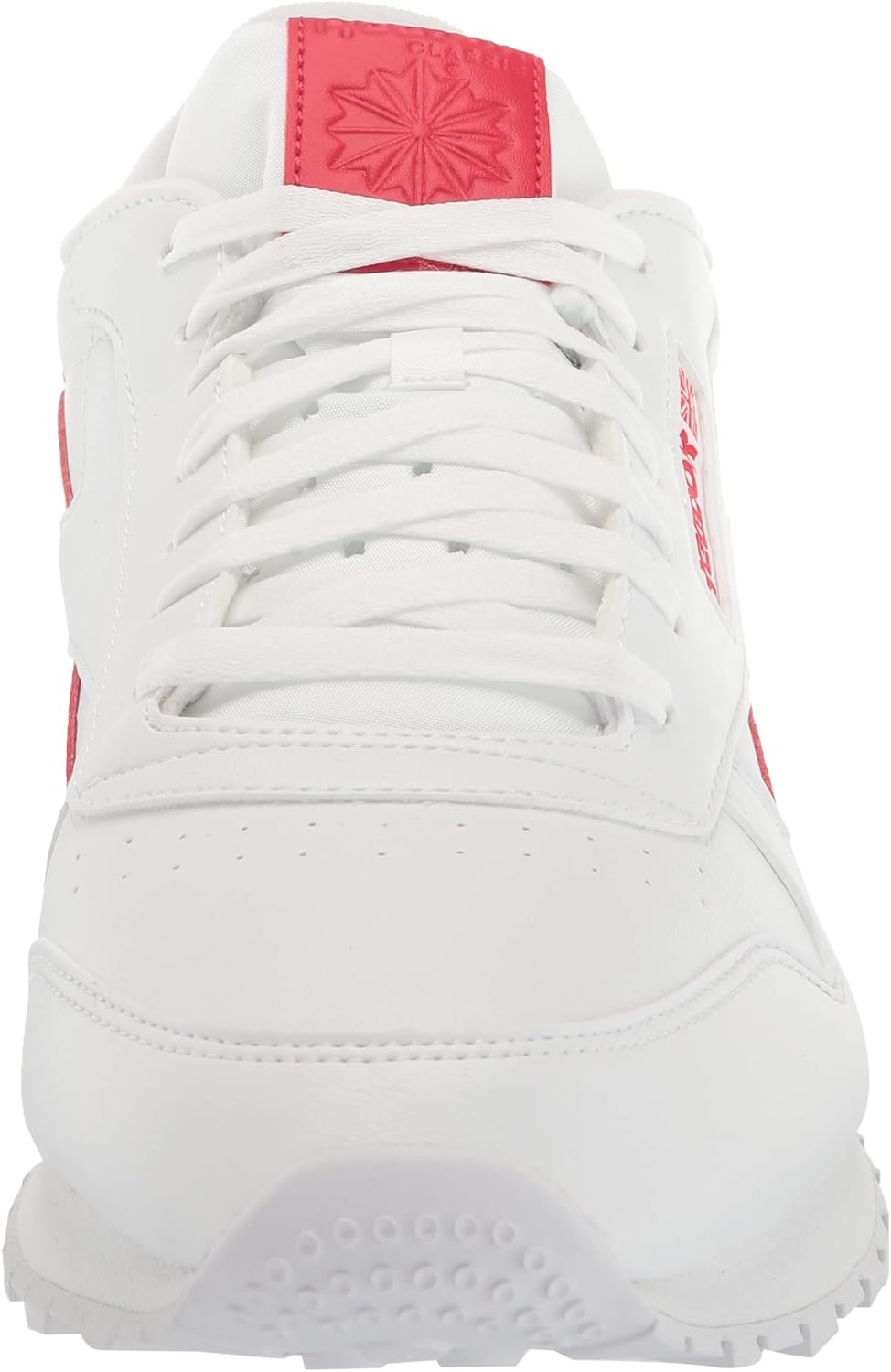 Классические кожаные кроссовки для взрослых, унисекс V1 Reebok, белый/красный — фото 2