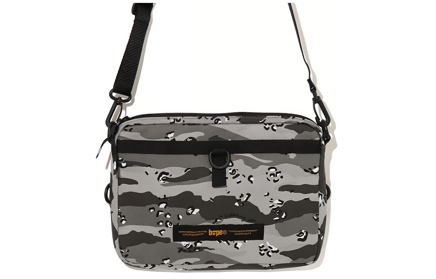 

Сумка через плечо из хлопка, унисекс, многоцветная A BATHING APE, бежевый