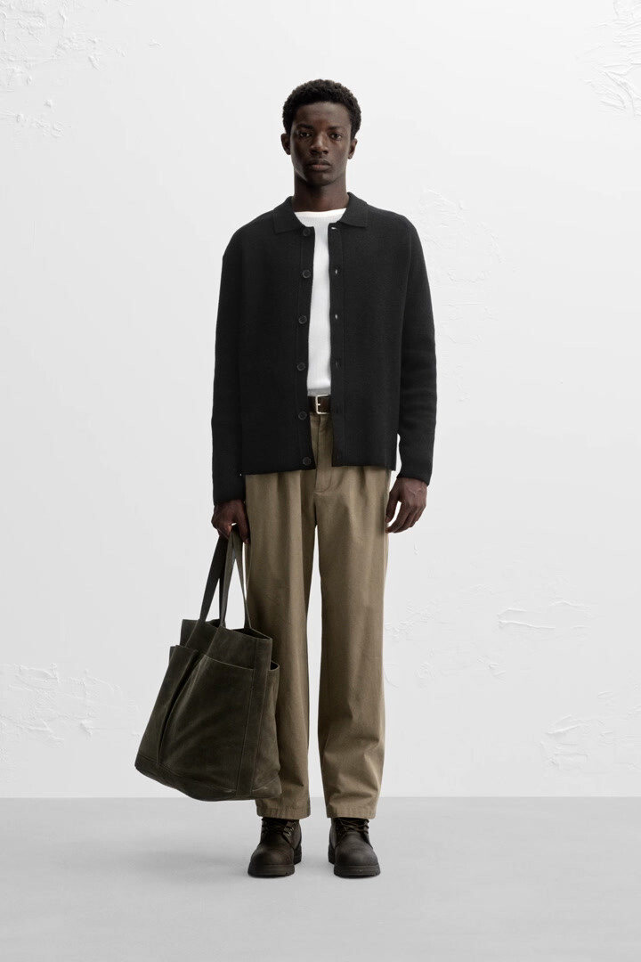 

Шерстяной кардиган ZARA, черный