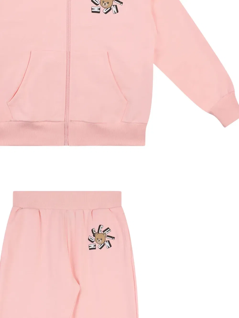 Спортивный костюм с капюшоном Moschino Kids, розовый — фото 3