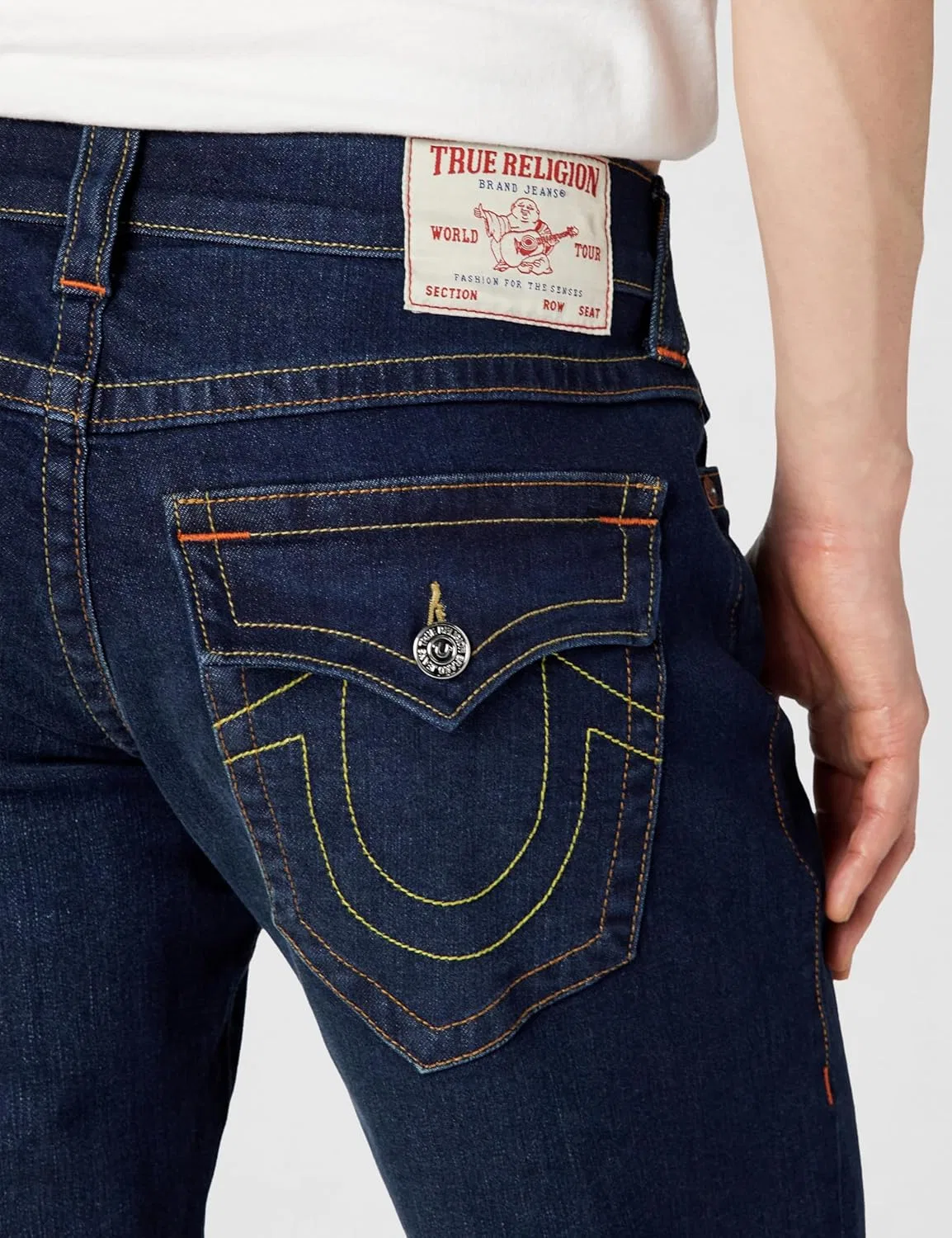 Мужские кроссовки True Religion Ricky с накладными карманами, длина внутреннего шва 34 дюйма, Dark Wash Muddy Waters — фото 3