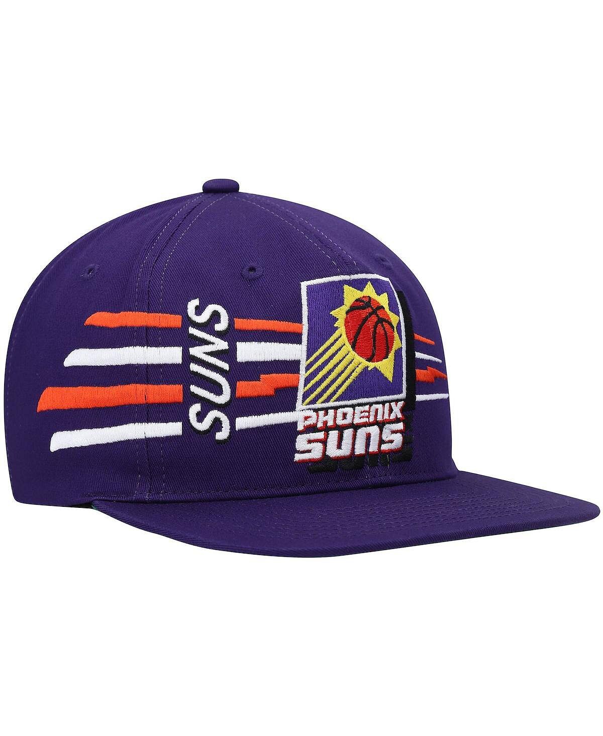 

Мужская фиолетовая шляпа Phoenix Suns из твердой древесины в стиле ретро Bolt Deadstock Snapback Hat Mitchell & Ness