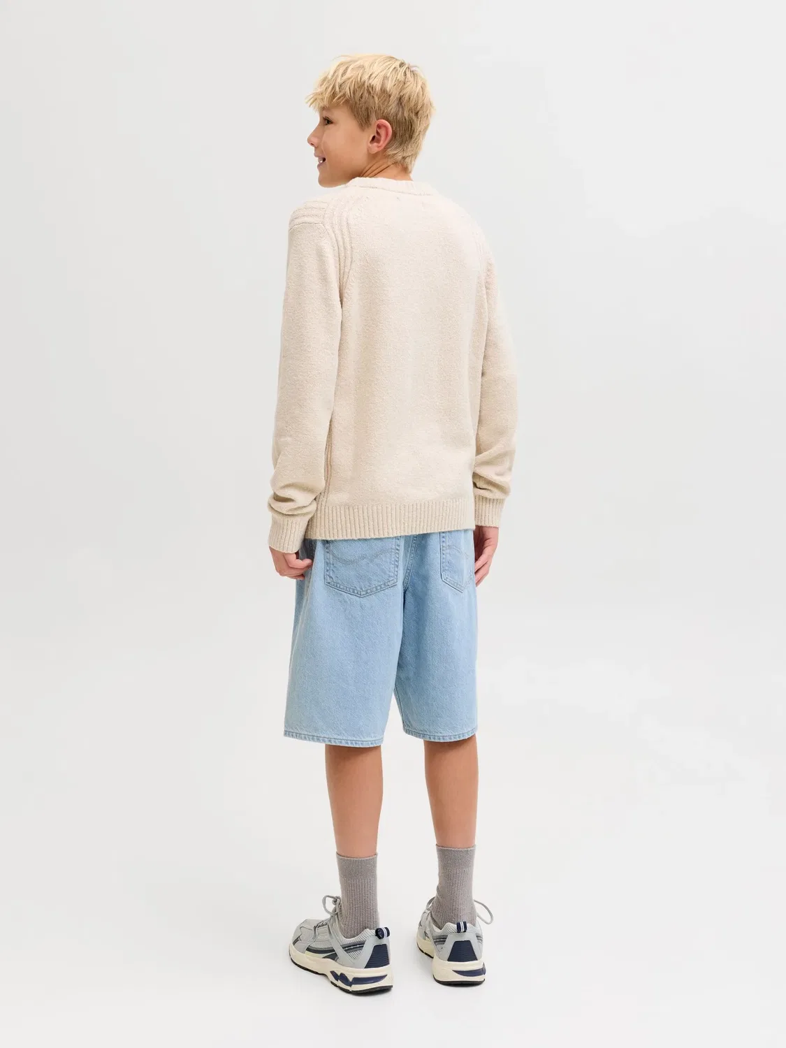 Шорты джинсовые baggy fit, JACK & JONES Junior, джинсовый синий — фото 4