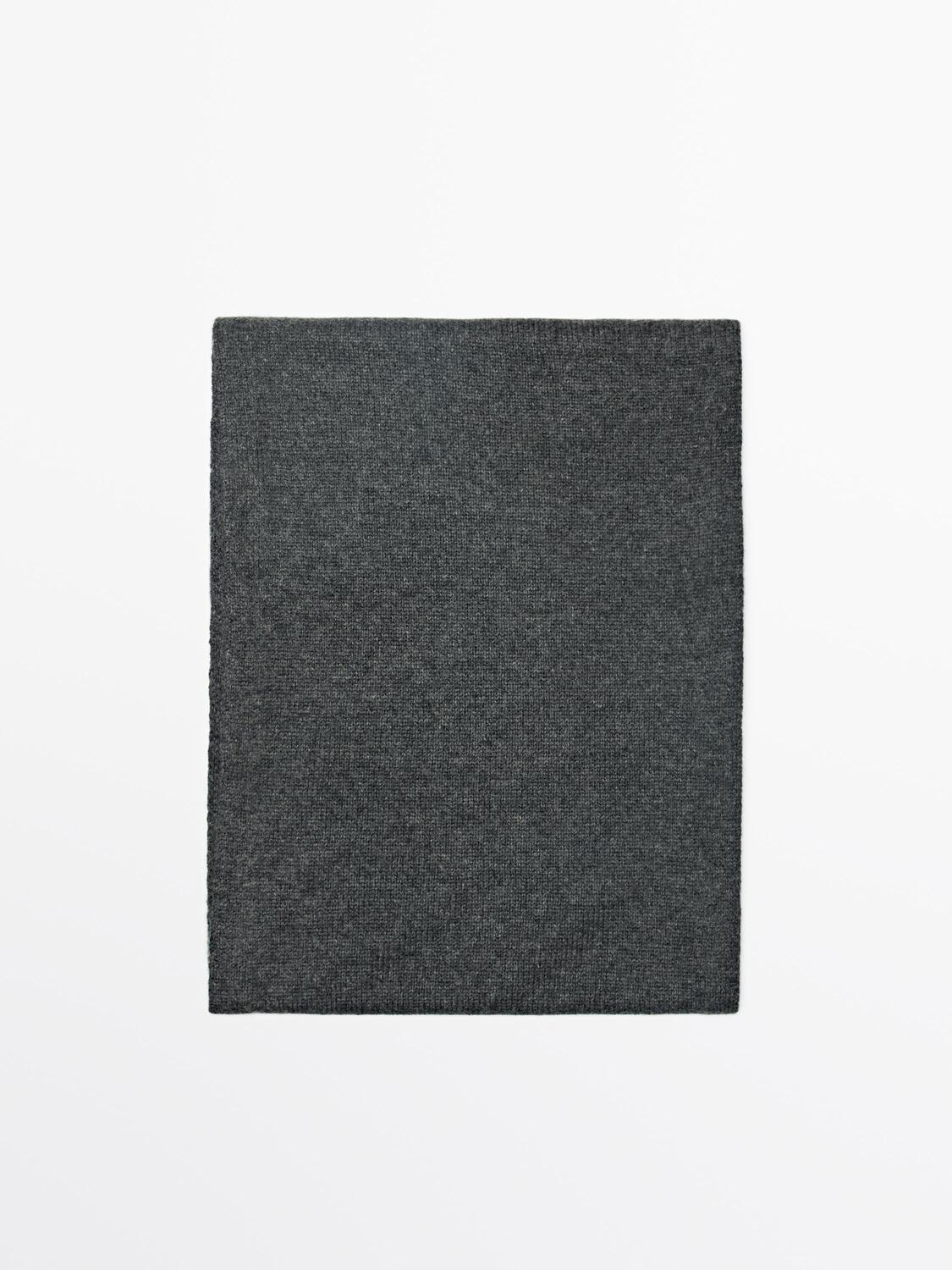 

Шарф из 100% кашемира Massimo Dutti, серый