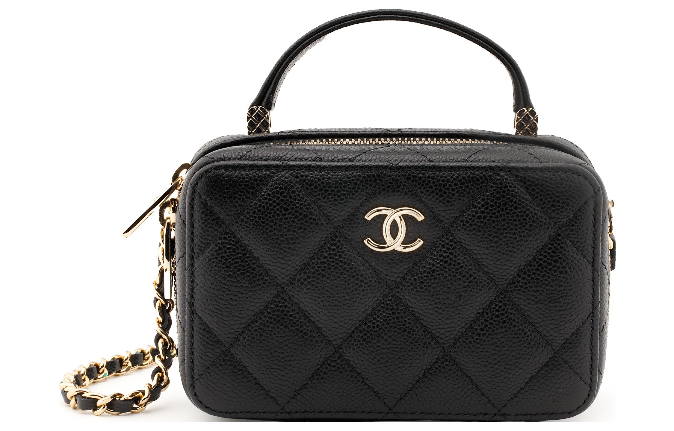 CHANEL Текстурированная мини-сумка через плечо из коровьей кожи с личи — фото 2