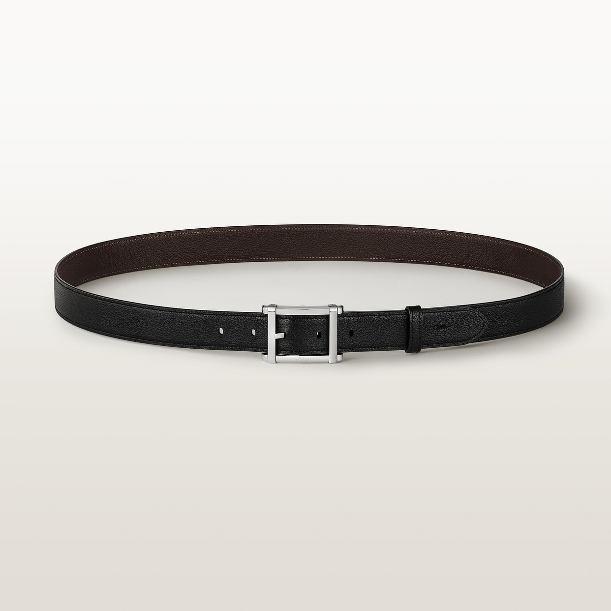 

Мужской ремень Cartier Ceinture, Tank Chinoise, черная и эбеновая воловья кожа
