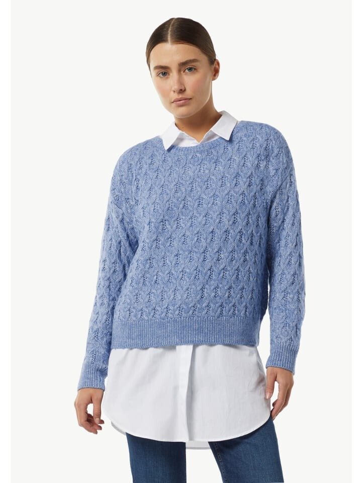 

Пуловер comma Strickpullover langarm, синий