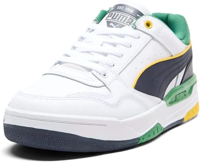 Мужские кроссовки PUMA Rebound Retro с шнуровкой, повседневные - черные, белый — фото 2