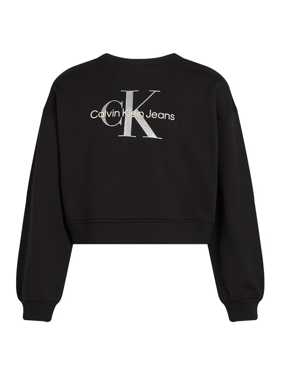 Толстовка свободного кроя Glitter Monologo IG0IG02823 D Calvin Klein Jeans, черный — фото 4