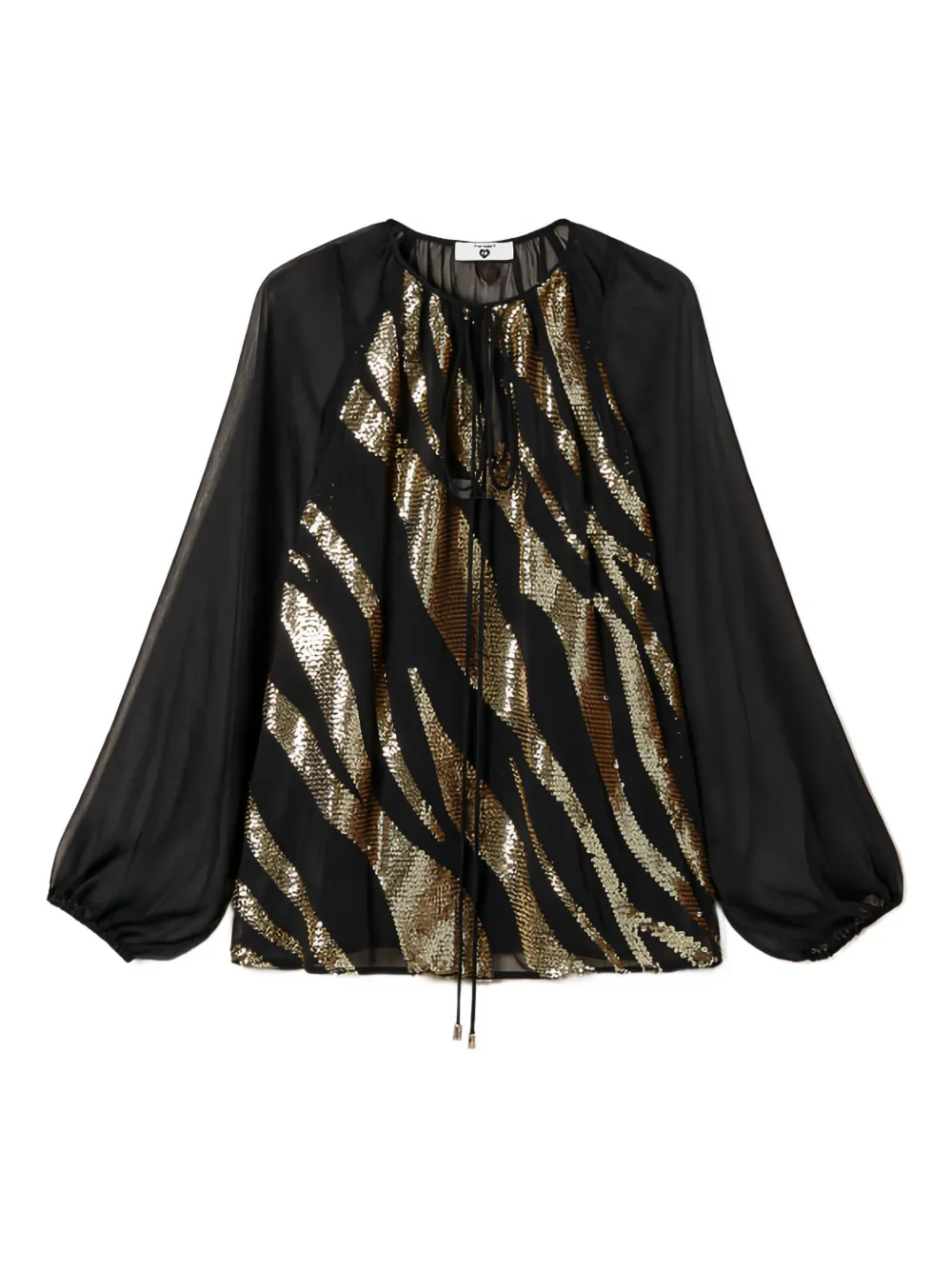 

Блузка с пайетками Twinset, черный