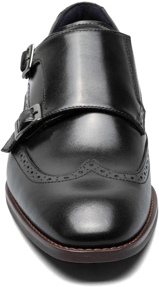 Туфли Stacy Adams Karson Wingtip Double Monk Strap Monk Buckle Shoe, черный — фото 3